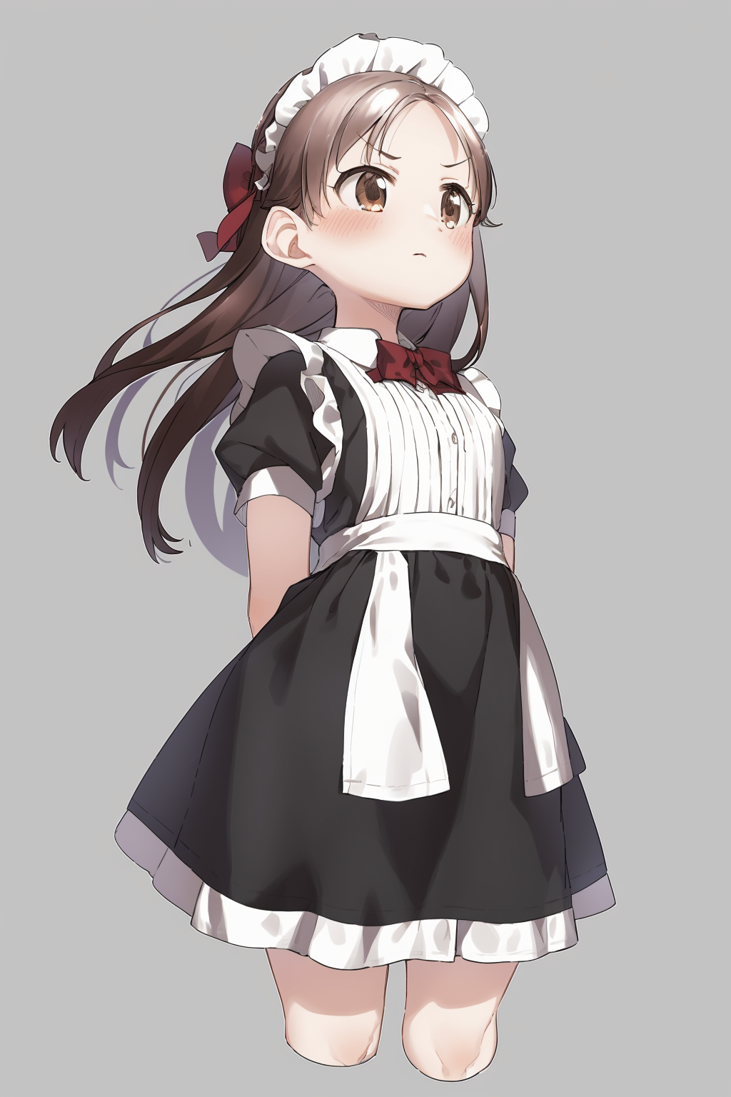 04624-2162301391-masterpiece, best quality, _lora_style21_1_,_1girl, solo, brown eyes, short sleeves, apron, maid headdress, brown hair, dress, p.png
